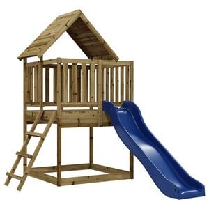vidaXL Aire de jeux d'ext&eacute;rieur bois de pin impr&eacute;gn&eacute;