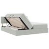 vidaXL Lit de Rangement avec matelas Gris clair 100 x 200 cm