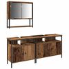 vidaXL Ensemble de mobilier de salle de bain 3 pc Marron