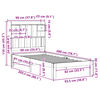 vidaXL Lit biblioth&egrave;que sans matelas 90x200 cm bois de pin massif