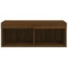 vidaXL Meuble TV avec lumi&egrave;res LED ch&ecirc;ne marron 80x30x30 cm