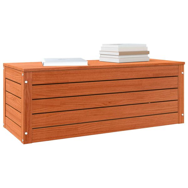vidaXL Bo&icirc;te de rangement avec stockage Cire marron 89 x 36,5 x 33 cm