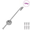 vidaXL Charni&egrave;re &agrave; tige de traction 439 pcs Argent&eacute; Fer