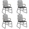 vidaXL Chaises de jardin lot de 4 noir 58x59x85,5 cm rotin PVC