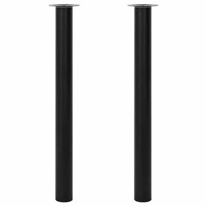 vidaXL Pied de table t&eacute;lescopique 2 pcs Noir 710 mm - 1100 mm