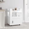 vidaXL Chariot de cuisine Blanc brillant 60x45x80 cm Bois d'ingénierie