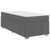 vidaXL Cadre de lit avec matelas Gris fonc&eacute; 90 x 190 cm tissu