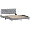 vidaXL Cadre de lit avec LED sans matelas gris clair 160x200 cm tissu