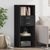 vidaXL Buffet haut noir 50x42,5x124 cm bois d'ing&eacute;nierie