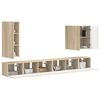 vidaXL Montage mural 6 pcs Ch&ecirc;ne Sonoma