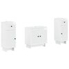 vidaXL Ensemble de meuble de salle de bain 3 pi&egrave;ces EDE Blanc brillant