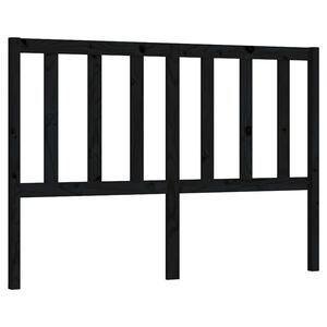 vidaXL T&ecirc;te de lit Noir 146x4x100 cm Bois massif de pin