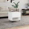 vidaXL Table basse blanc 50x46x50 cm bois d&rsquo;ing&eacute;nierie