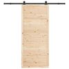 vidaXL Porte coulissante Naturel 100 x 208 cm Bois de pin massif