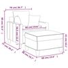 vidaXL Fauteuil avec repose-pied Taupe 60 cm Tissu