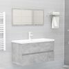 vidaXL Armoire d'&eacute;vier Gris b&eacute;ton 90x38,5x45 cm Bois d'ing&eacute;nierie