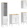 vidaXL Ensemble de mobilier de salle de bain FLORO 4 pcs Blanc