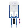 vidaXL Cadre de Cistern avec stockage Blanc 50 x 8 x 131 cm Acier