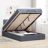 vidaXL Lit ottoman avec matelas gris fonc&eacute; 120x190 cm velours