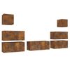 vidaXL Ensemble de meubles TV 7 pcs Ch&ecirc;ne fum&eacute; Bois d'ing&eacute;nierie
