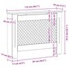 vidaXL Cache-radiateur anthracite 112x19x81,5 cm MDF