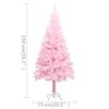 vidaXL Arbre de No&euml;l artificiel pr&eacute;-&eacute;clair&eacute; et boules rose 150 cm PVC