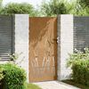 vidaXL Portail de jardin 85x200 cm acier corten conception d'herbe