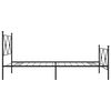 vidaXL Cadre de lit m&eacute;tal sans matelas avec pied de lit noir 107x203cm
