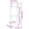 vidaXL &Eacute;tag&egrave;res murales &agrave; 3 niveaux avec barres 2 pcs ch&ecirc;ne sonoma