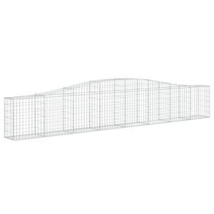 vidaXL Panier de gabions arqu&eacute; 400x30x60/80 cm Fer galvanis&eacute;