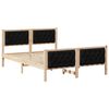 vidaXL Cadre de lit avec t&ecirc;te de lit Noir 140 x 190 cm Pin massif