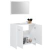 vidaXL Ensemble de meubles de salle de bain 3pcs Blanc Bois ingénierie