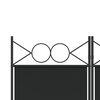 vidaXL Cloison de s&eacute;paration 4 panneaux Noir 160x220 cm Tissu