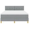 vidaXL Lit &agrave; ressorts avec matelas Gris clair 140 x 190 cm tissu
