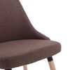 vidaXL Chaises &agrave; manger lot de 4 marron tissu