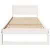 vidaXL Cadre de lit avec t&ecirc;te de lit Blanc 90 x 190 cm Pin massif