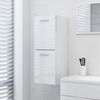 vidaXL Armoire de salle de bain Blanc brillant Bois d&rsquo;ing&eacute;nierie