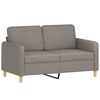 vidaXL Ensemble de canap&eacute;s 2 pcs avec coussins Taupe Tissu