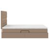 vidaXL Lit avec rangement et LED avec matelas Cappuccino 140 x 190 cm