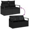 vidaXL Ensemble de Canap&eacute;s avec coussin 6 pcs Noir polyrotin