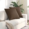 vidaXL Coussins de canap&eacute; 2 pcs Marron 80 x 80 cm tissu