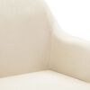 vidaXL Chaises pivotantes &agrave; manger lot de 4 cr&egrave;me tissu