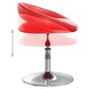 vidaXL Chaise pivotante &agrave; d&icirc;ner Rouge Similicuir