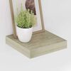 vidaXL &Eacute;tag&egrave;res murales flottantes 2 pcs ch&ecirc;ne 23x23,5x3,8 cm MDF