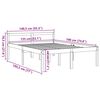 vidaXL Lit pour personne &acirc;g&eacute;e sans matelas 135x190 cm bois pin massif