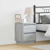 vidaXL Cabinet de chevet avec tiroir 2 pcs Gris 39 x 34,5 x 50 cm