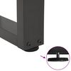 vidaXL Pieds de table &agrave; manger en forme de V, 3 pi&egrave;ces, anthracite, 80 x (72-73,3) cm, acier