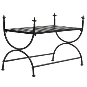 vidaXL Banc Style vintage M&eacute;tal 83 x 42 x 55 cm Noir