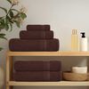 vidaXL Essuie-mains FROGN 2 pcs marron 50x100 cm 360 g/m&sup2;