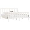 vidaXL Cadre de lit sans matelas blanc 200x200 cm bois massif